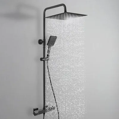 Produktbild von Regendusche Set - 30 cm Regenduschkopf mit Handdusche und Thermostat