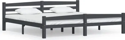 Obrázek produktu pro vidaXL Postel z masivu tmavě šedá borovice 200x200 cm