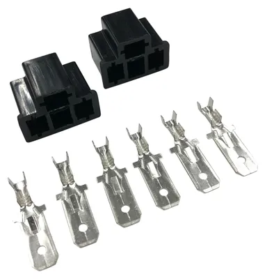 Produktbild von Stecker Sockel Fassung Lampen H4 Stecker + 6x Pin MÄNNLICH für Birne Reparatur