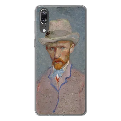 Produktbild von MuchoWow® Handyhülle Schutzhülle Hülle für Huawei P20 Selbstporträt - Vincent van Gogh Silikon Softcase Handy Hülle - Hardcover