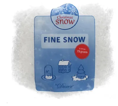 Produktbild von Kunstschnee Schneeflocken fein PE L.20cm B.15cm H.2cm weiß 75 gramm