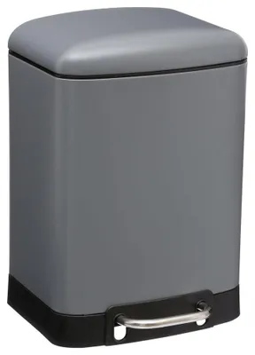 Produktbild von 5five Simply Smart | Mülltonne - Abfallbehälter - 6L - grau - Abfalleimer mit Pedal