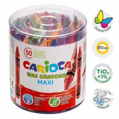 Obrázek produktu pro Carioca 42388, 50 kusů, Vícebarevný, Kulatý, Chlapec/děvče, 12 mm, 12 mm