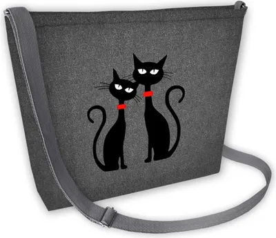 Produktbild von ARCO DESIGN Shopper Handtasche SAMBA Black Cats 31 x 24 cm
