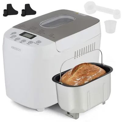 Immagine prodotto di Macchina per il pane AREBOS 1500 g | 850 W | 15 programmi, 3 livelli di doratura, bianco
