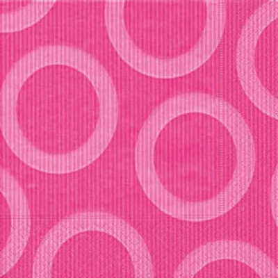 Produktbild von 20 COCKTAIL SERVIETTEN 25x25cm CIRCLE Kreise PINK