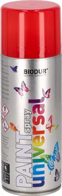 Produktbild von Biodur | Sprühlack - Feuerrot (RAL 3000) - 400ml, Sprühfarbe, Lackspray, Universal - Betonfarbe, Sprühlacke für Holz, Metall, Glas