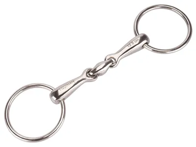 Zdjęcie produktu dla Wędzidło zwykłe Equinate ze stali nierdzewnej 16 mm podwójnie łamane 14,5 cm
