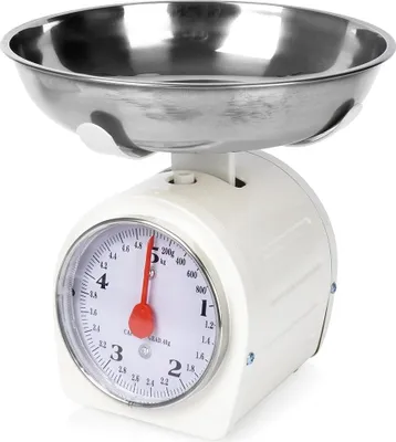 Obrázek produktu pro Mechanická kuchyňská váha s vyjímatelnou miskou, retro design, 5 kg