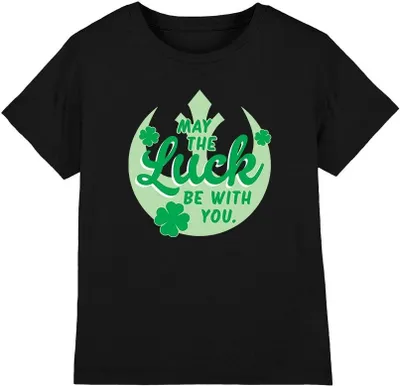 Produktbild von Star Wars - "Luck Rebel" T-Shirt für Kinder - St Patricks-Tag TV4160 (152-158) (Schwarz)