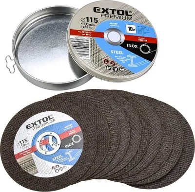 Image de Molette de coupe Extol Premium (8808101) pour acier/inox, 10pcs, 115x1,0x22,2mm