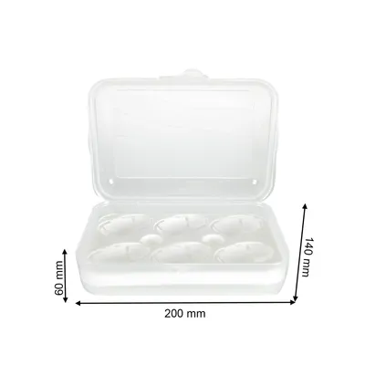 Produktbild von Transportbox für 6 Eier FUN, Farbe:Transparent