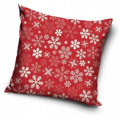 Produktbild von Carbotex Weihnachtlicher Kissenbezug Rot 40x40 cm Schneeflocken