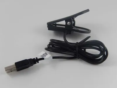 Produktbild von vhbw USB Ladekabel kompatibel mit Garmin Forerunner 310, 405, 405CX, 910XT, 410, 910, 310XT Smartwatch Fitnesstracker - Ladestation Schwarz, 96 cm