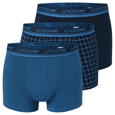 Productafbeelding van Uncover van Schiesser - Katoenen retro shorts/broekjes - 3-pack (maat M, blauw)