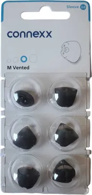Obrázok produktu pre connexx Sleeve 3.0 Vented M Dome 6 blistrov modré silikónové štíty pre sluchové pomôcky 10992865