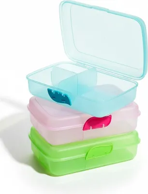 Produktbild von 2friends Lunchbox Kinder Brotdose 3er Set mit Fächern BPA-frei Clickverschluss