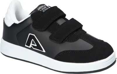 Produktbild von AMERICAN CLUB ES193 Solide Kinderschuhe mit Klettverschluss, modische Kinderschuhe, Sneakers, Profilierte Innensohle aus Naturleder, Casual, Schwarz 27