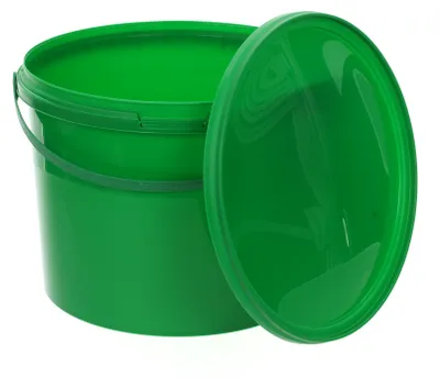 Produktbild von BenBow Eimer mit Deckel 10L x1 Grün - lebensmittelecht, stabil, luftdicht, auslaufsicher, geruchsneutral - Plastikeimer mit Henkel - leer
