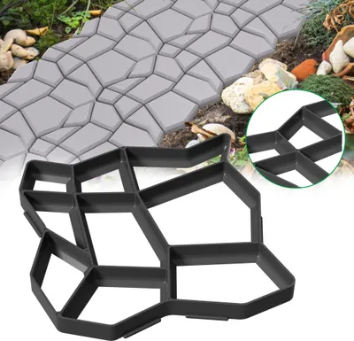 Produktbild von XMTECH DIY Betonform 1er Set, 9 Kammern Pflasterform Form Gehwegen Schalungsform, Wiederverwendbare Beton Gießform für Gehweg Garten Hof Terrasse Schwimmbad Dekor, Modell A