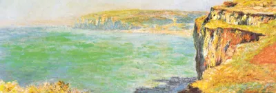 Obrázek produktu pro Claude Monet umění tisk obrazu - Útes ve Varengeville, 1882 (53 x 158 cm)