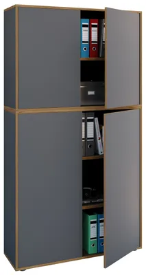 Immagine prodotto di Armadio dell'ufficio del gabinetto del file del gabinetto di legno Salia 5-fold Larghezza 100 cm Porte di tornitura
