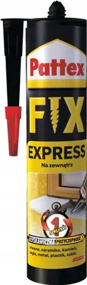 A product shot of a tube of Pattex Fix Express adhesive.