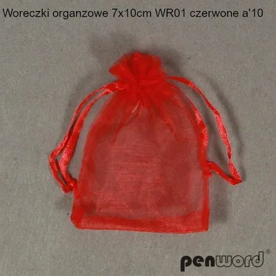 Produktbild von Woreczki organzowe czerwone 7x10cm 10szt