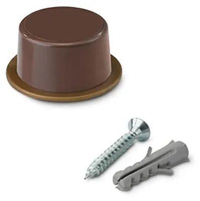 Zdjęcie produktu dla Inofix 3042, brązowy, polichlorek winylu (PVC), montaż podłogowy, 2 sztuki, 38 mm, 38 mm