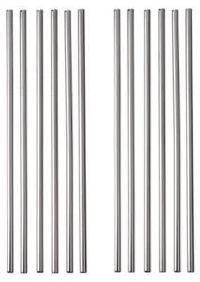 Produktbild von GRÄWE Edelstahl Trinkhalme 12er Set Silber Gerade
