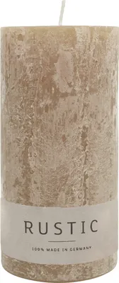 Produktbild von Stumpenkerze aus Paraffin, Sahara, Rustic, WENZEL, 140/70 mm, Brenndauer ca. 69h, selbstverlöschend
