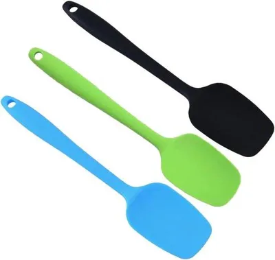 Produktbild von Allecto Plus – Silikon-Spachtel-Set, Küchenutensilien, hitzebeständige Rührspachtel – 3-teilig