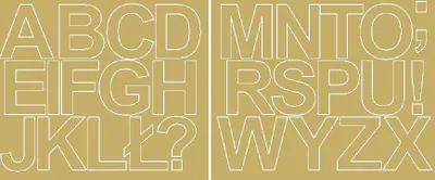 Produktbild von Selbstklebende Buchstabenaufkleber, 6 cm, mattgold