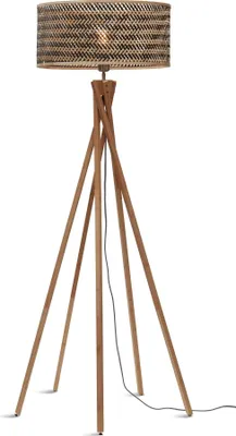Produktbild von GOOD&MOJO - Stehleuchte Java - Bambus/Schwarz - Ø50x146cm für Wohnzimmer, Schlafzimmer