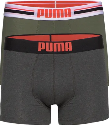 Produktbild von Herren Boxershorts Puma Placed Logo Boxer 2er-Pack Army Grün, S