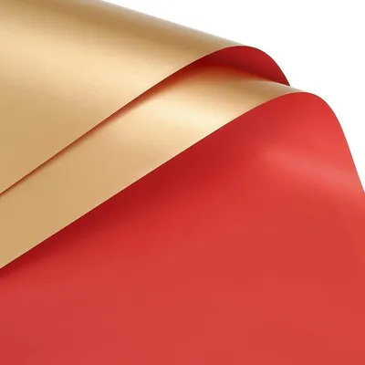 Immagine prodotto di Carta da regalo, bouquet di fiori, 58x58 cm, rosso e oro, 20 fogli