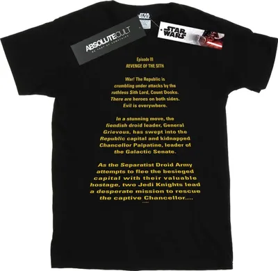 Produktbild von Star Wars - "Revenge Of The Sith Opening Crawl" T-Shirt für Herren BI46527 (M) (Schwarz)