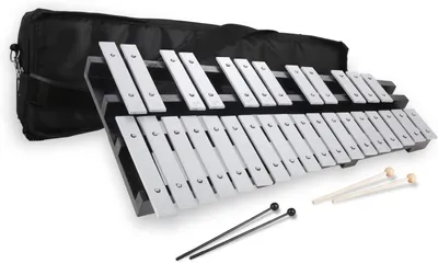 Produktbild von Musikspielzeug 30 Noten faltbares Glockenspiel-Xylophon, Schlaginstrumenten-Set für Erwachsene und Kinder – inklusive 2 Schlägel und Tragetasche