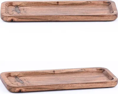 Produktbild von 2er Set Akazienholz Serviertablett Servierbrett Anea 28x11cm