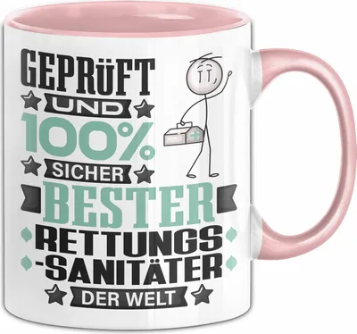 Produktbild von Rettungssanitäter Geschenk Lustiger Spruch für Rettungssanitäter Geschenkidee Bester Rettungssanitäter Der Welt (Rosa)