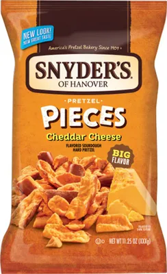 Immagine prodotto di Snyders Pezzi di Pretzel al formaggio Cheddar 110g