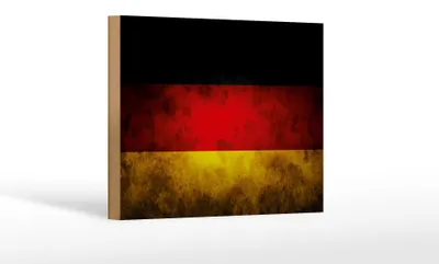 Produktbild von Holzschild Flagge 18x12cm Deutschland Fahne