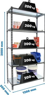Immagine prodotto di SIMONCLICK MEGAPLUS 5/500 ANTRACIT/GALVA scaffale in metallo