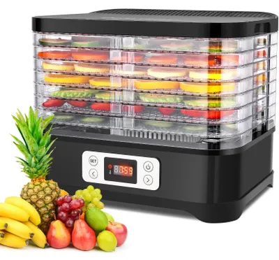 Dörrgerät 8 Einschübe, 400 W, Temperatur 35–70 °C, für Fleisch & Obst