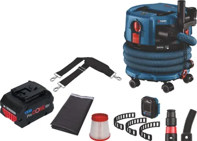 Produktbild von Bosch GAS 18V-12 MC Professional Akku Staubsauger BITURBO Brushless + 1x ProCore Akku 5,5 Ah + Zubehör - ohne Ladegerät