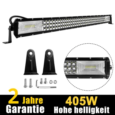 Produktbild von LZQ LED Arbeitsscheinwerfer 405W LED Zusatzscheinwerfer 80 cm Auto Scheinwerfer Nebel Licht Geführtes Arbeits-Licht-Bar IP67 Wasserdicht Rückfahrscheinwerfer für SUV LKW UTV