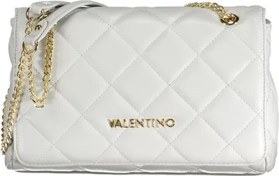 Produktbild von Elegante graue Damenhandtasche mit Kettentrageriemen und Logo-Details