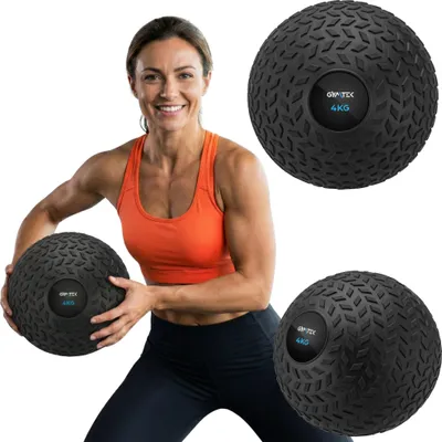 Produktbild von Gymtek® Slam Ball, Slamball, Medizinball, Gewichtsball, Trainingsball - 4 kg - Fitness, Pilates, Workout, Gym