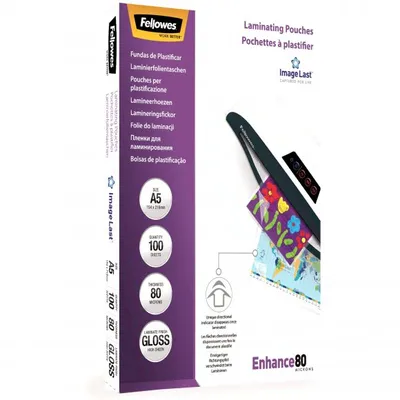 Obrázok produktu pre Fellowes® 5306002 Laminovacia fólia Enhance - A5, lesklá, 80 mm, 100 ks