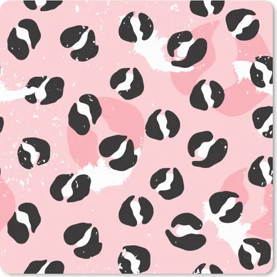Produktbild von MuchoWow® Mauspad Mousepad Pantherdruck - Deren - Design - Rosa 30x30 cm - Mousepads - Maus Mat - Pad - Mausunterlage - Gaming